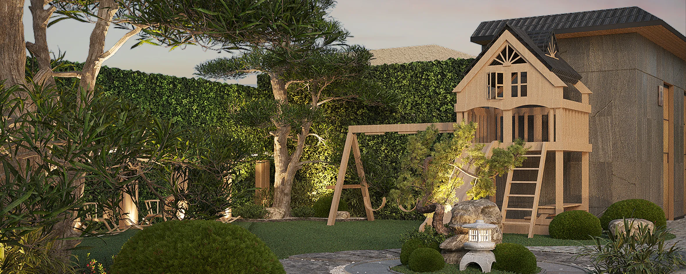 Onsen clubhouse & Yamaki park